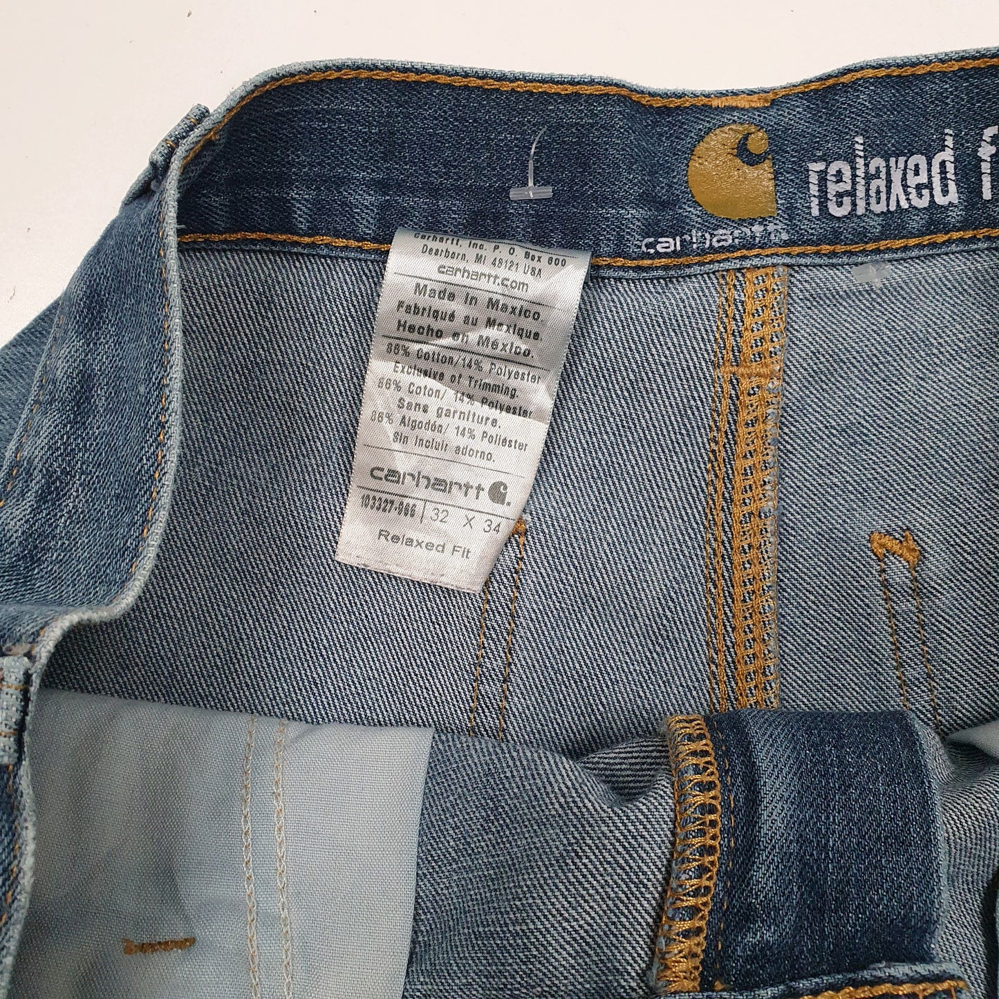 Mens Blue Carhartt Carpenter  Shorts