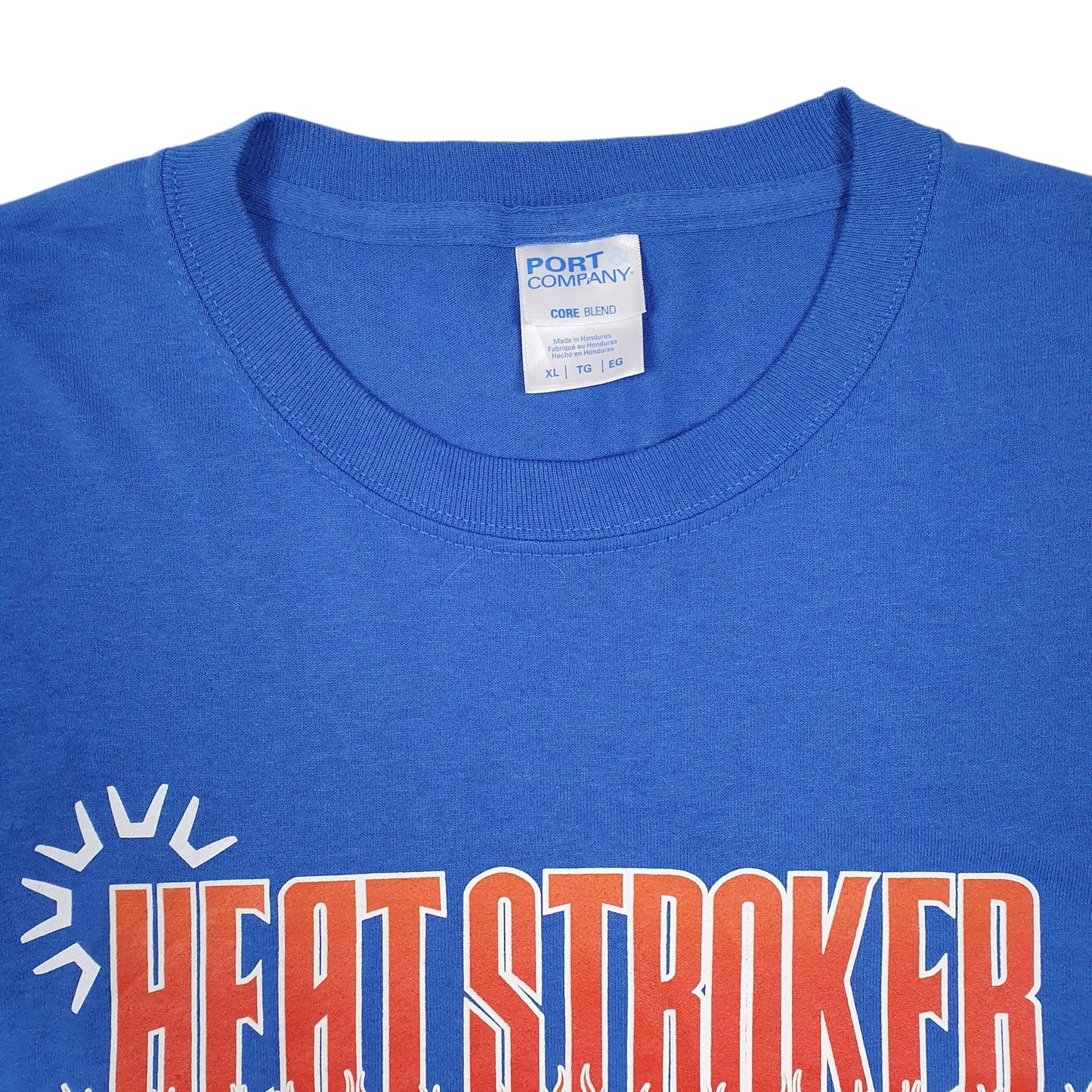 Mens Blue Port & Company Heat Stroker Softball  T Shirt