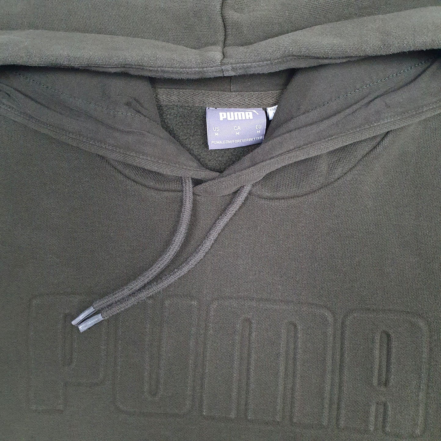 Mens Green Puma  Hoodie Jumper