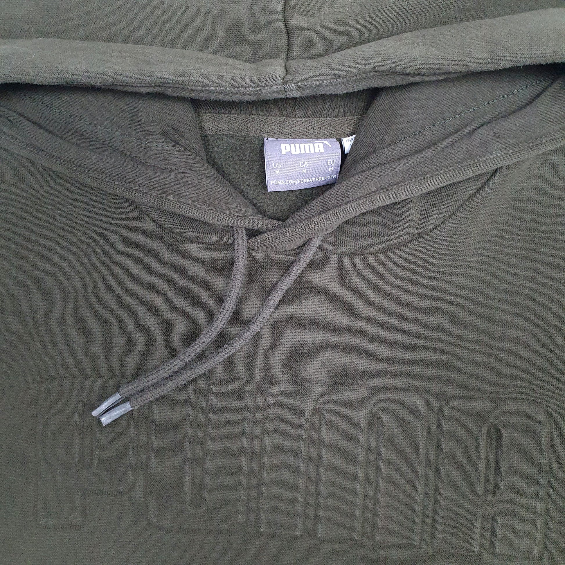 Mens Green Puma  Hoodie Jumper