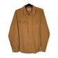 Mens Beige Wrangler Corduroy Long Sleeve Shirt