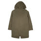 Mens Green Levis Longline Trench Fishtail  Coat