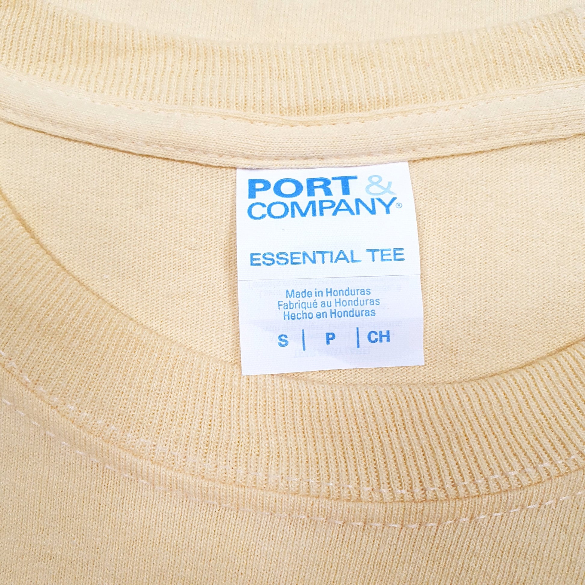 Mens Yellow Port & Company   T Shirt