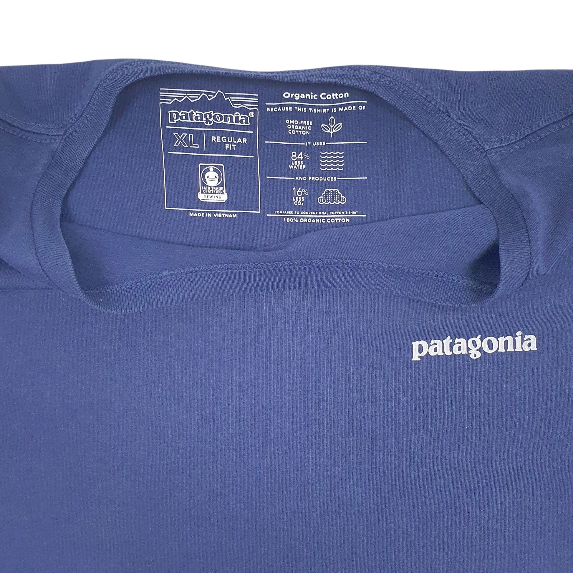 Mens Navy Patagonia   T Shirt