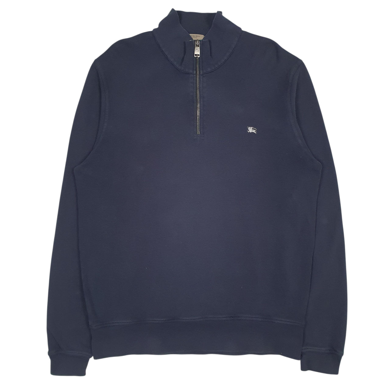 Mens Navy Burberry  Quarter Zip Jumper