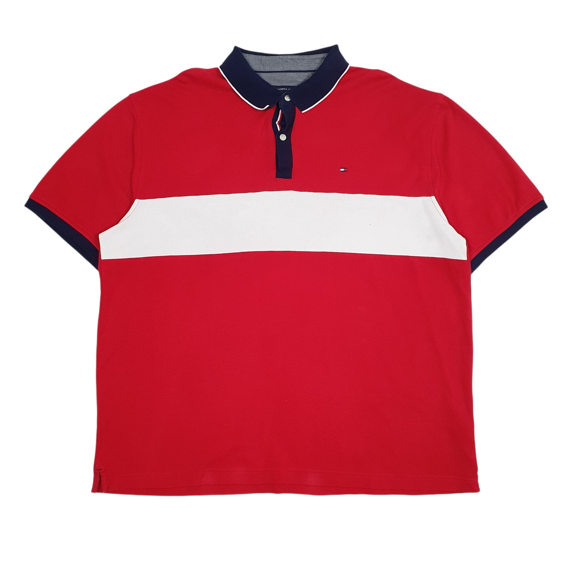 Mens Red Tommy Hilfiger  Short Sleeve Polo Shirt