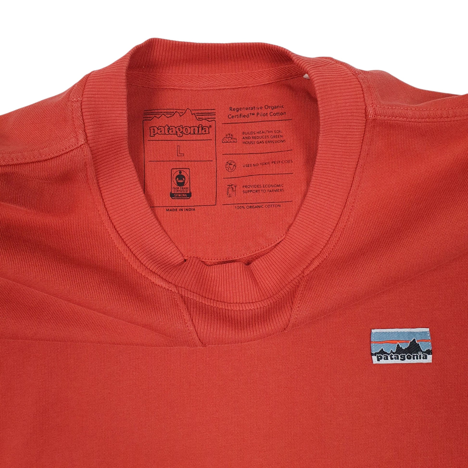 Mens Orange Patagonia  Crewneck Jumper