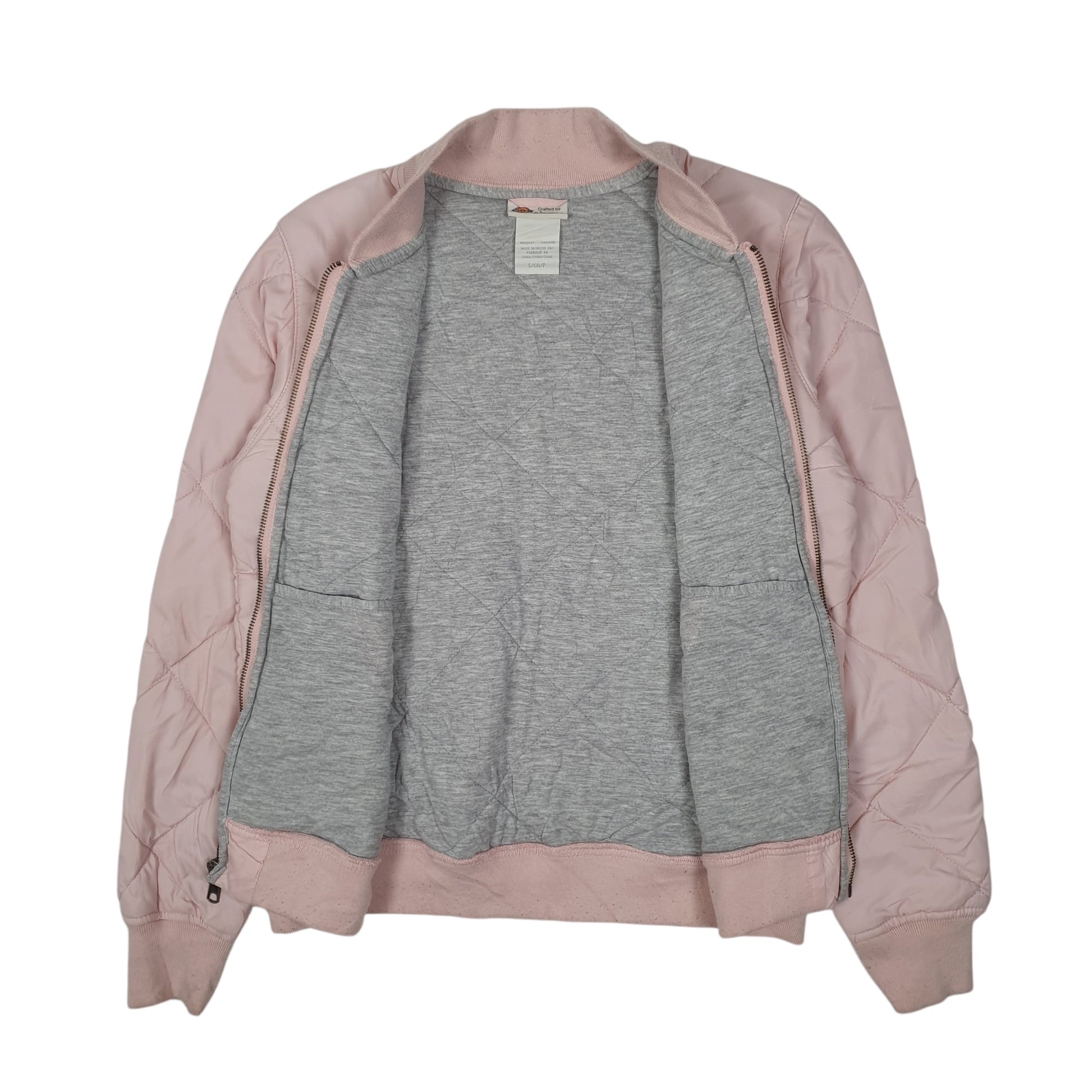 Womens Pink Dickies  Crewneck Coat
