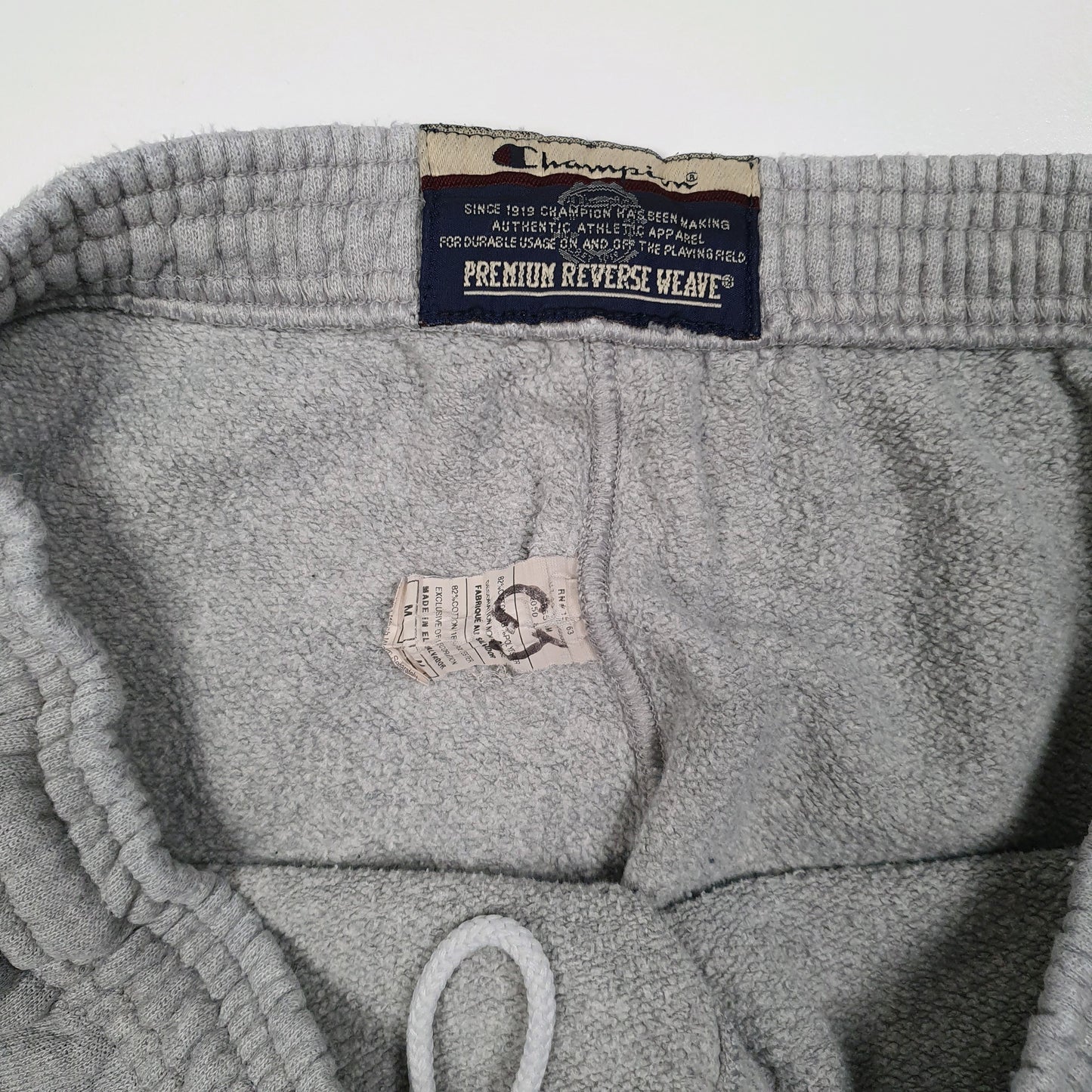 Mens Grey Champion Vintage 00s Reverse Weave Wrestling Full Zip Trousers