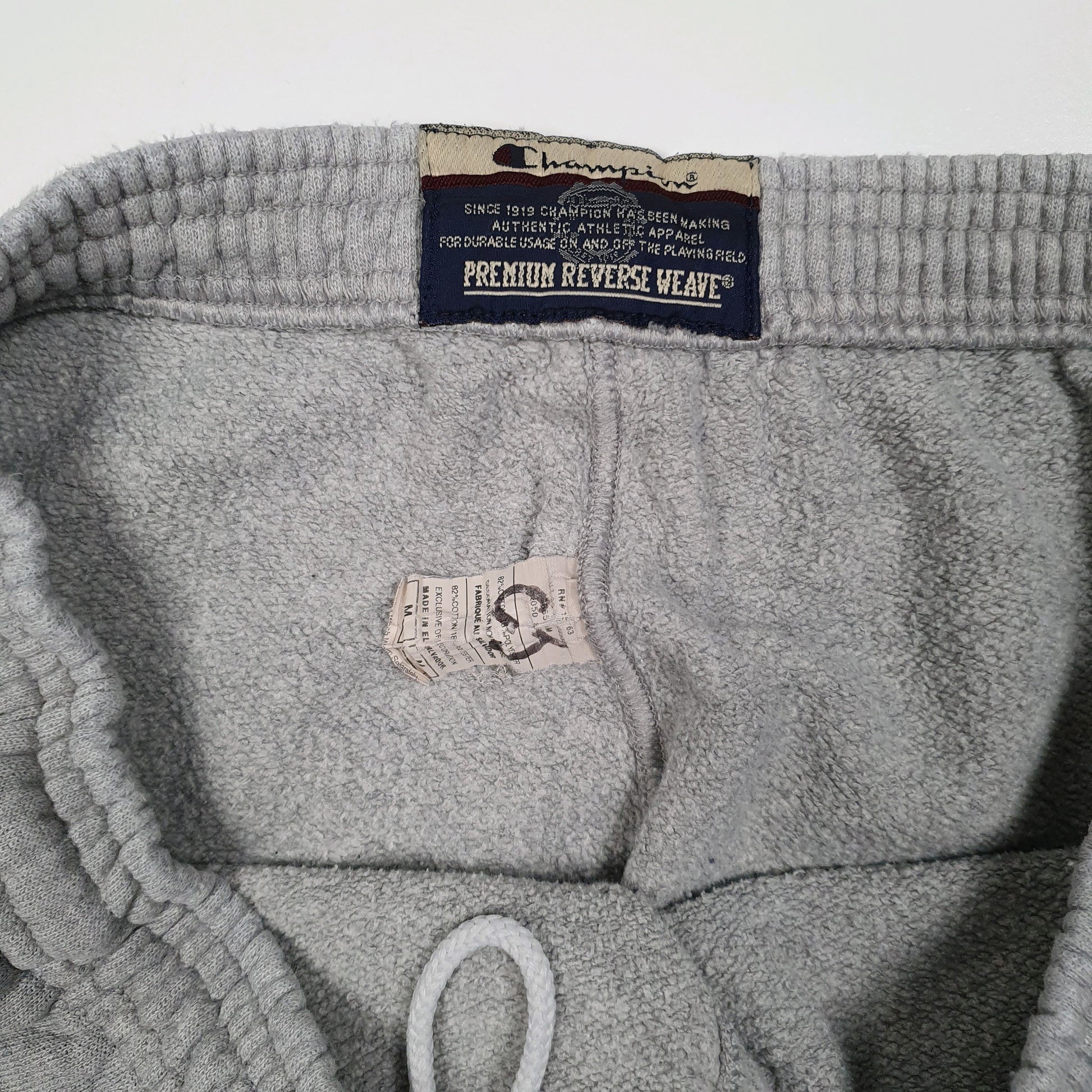 Mens Grey Champion Vintage 00s Reverse Weave Wrestling Full Zip Trousers