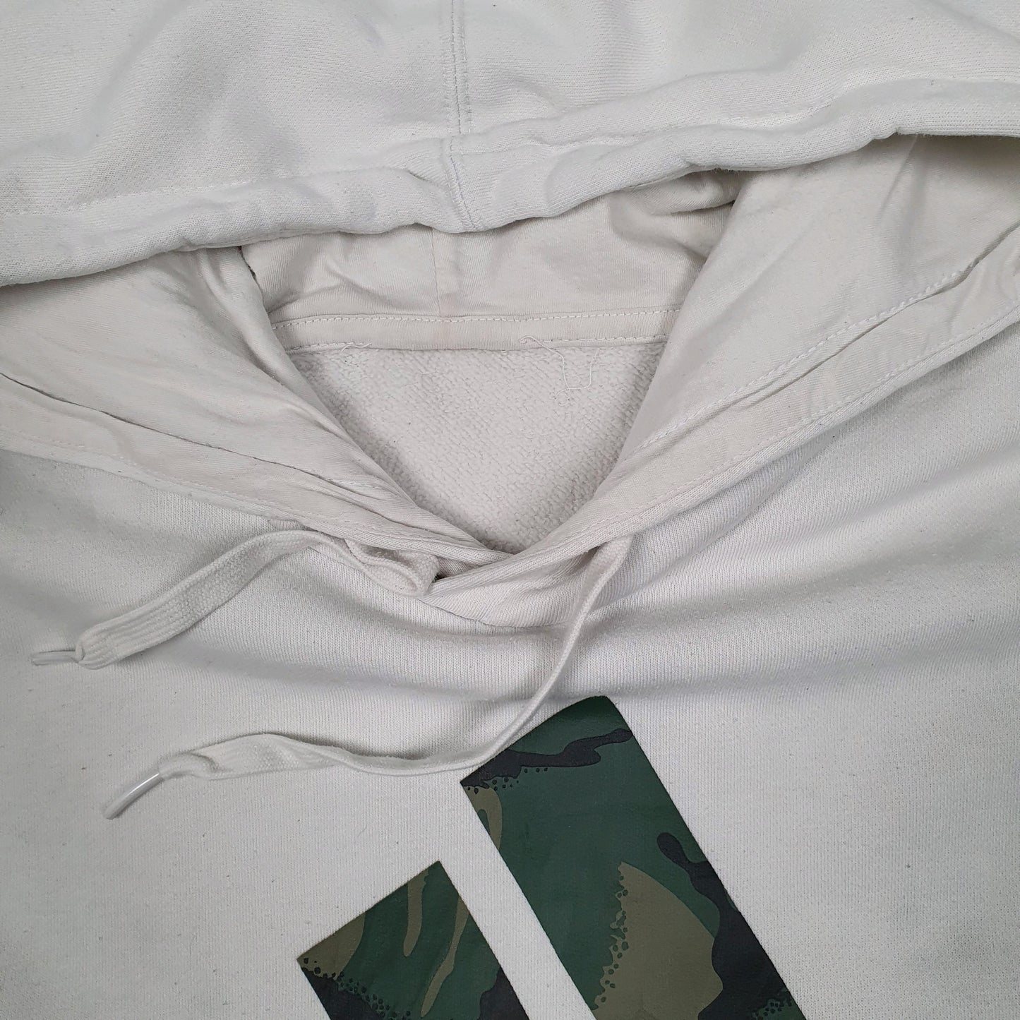 Mens White Adidas  Hoodie Jumper