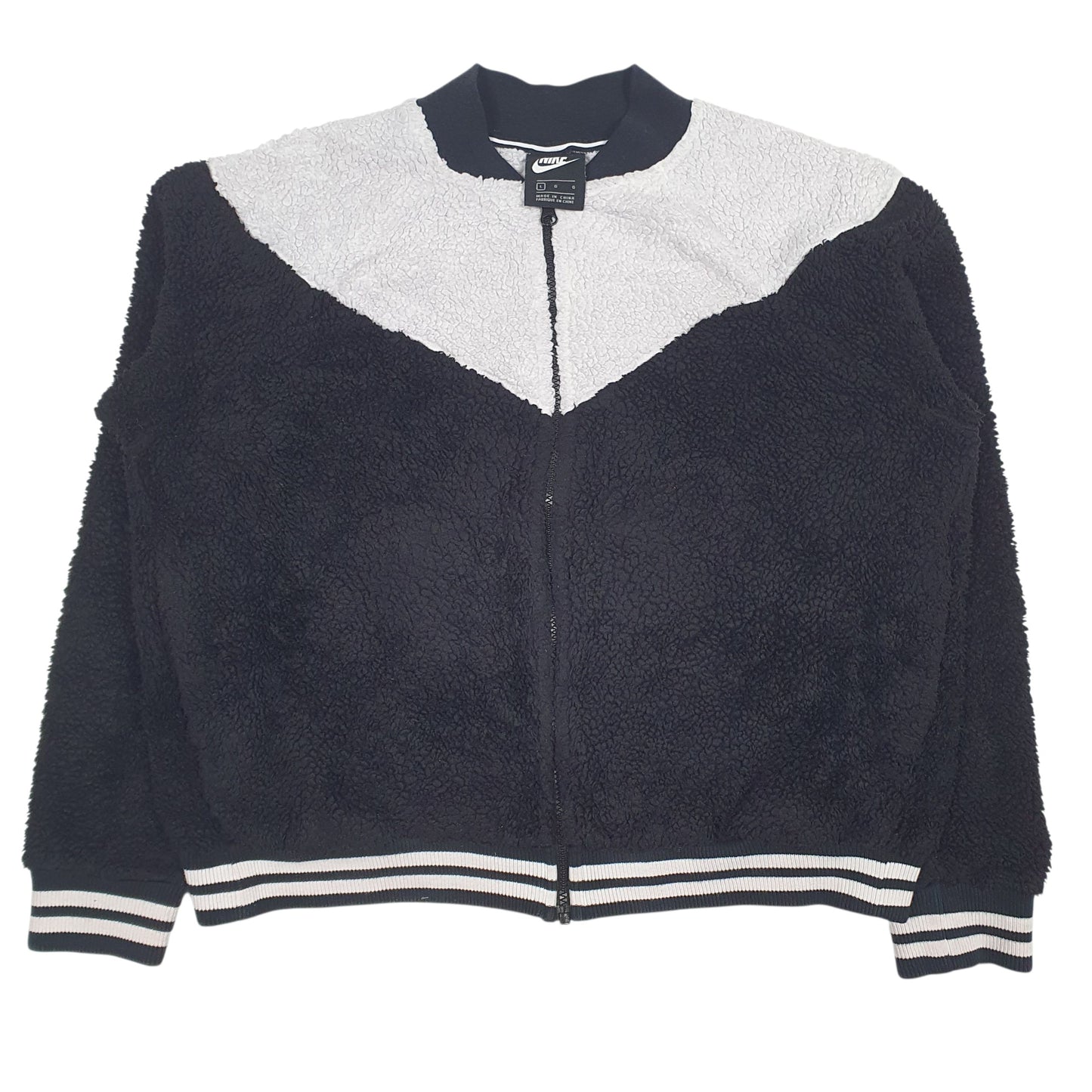 Womens Black Nike  Full Zip Jumper