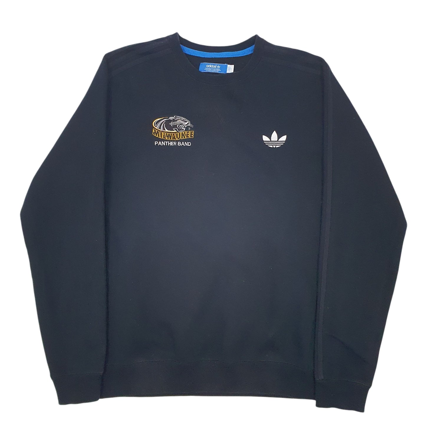 Mens Black Adidas Milwaukee Panther Band Crewneck Jumper
