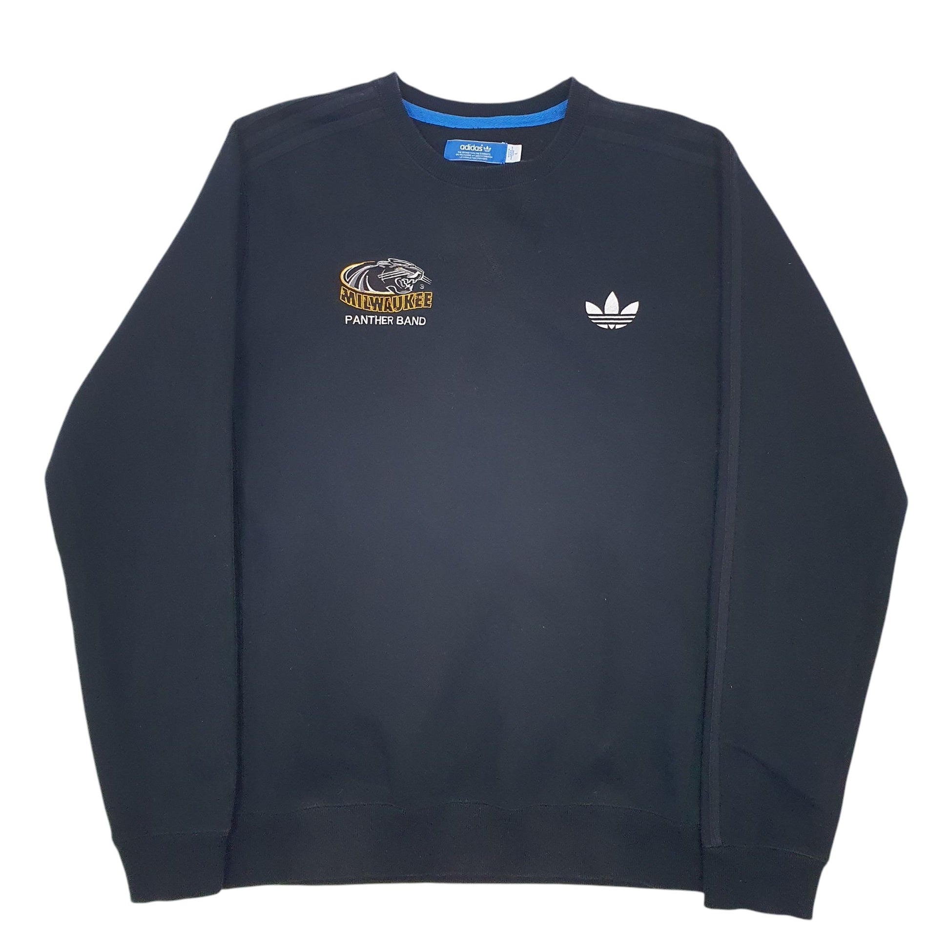Mens Black Adidas Milwaukee Panther Band Crewneck Jumper