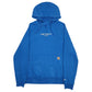 Womens Blue Carhartt Spellout Hoodie Jumper