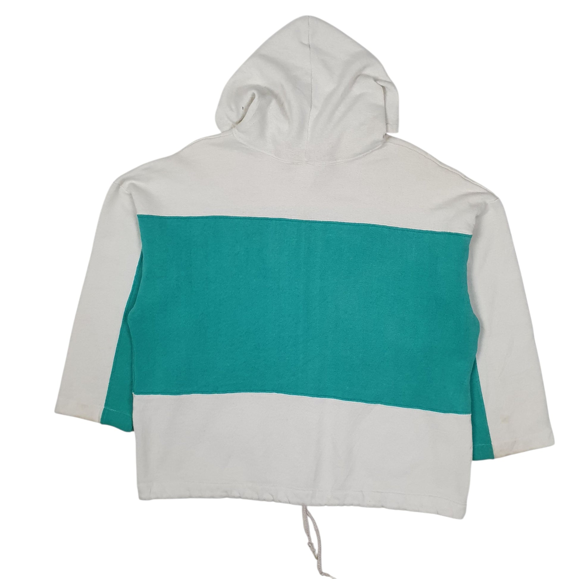 Womens White Reebok Vintage 1980s Made In USA Hoodie Jumper