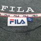 Mens Grey Fila Spellout Crewneck Jumper