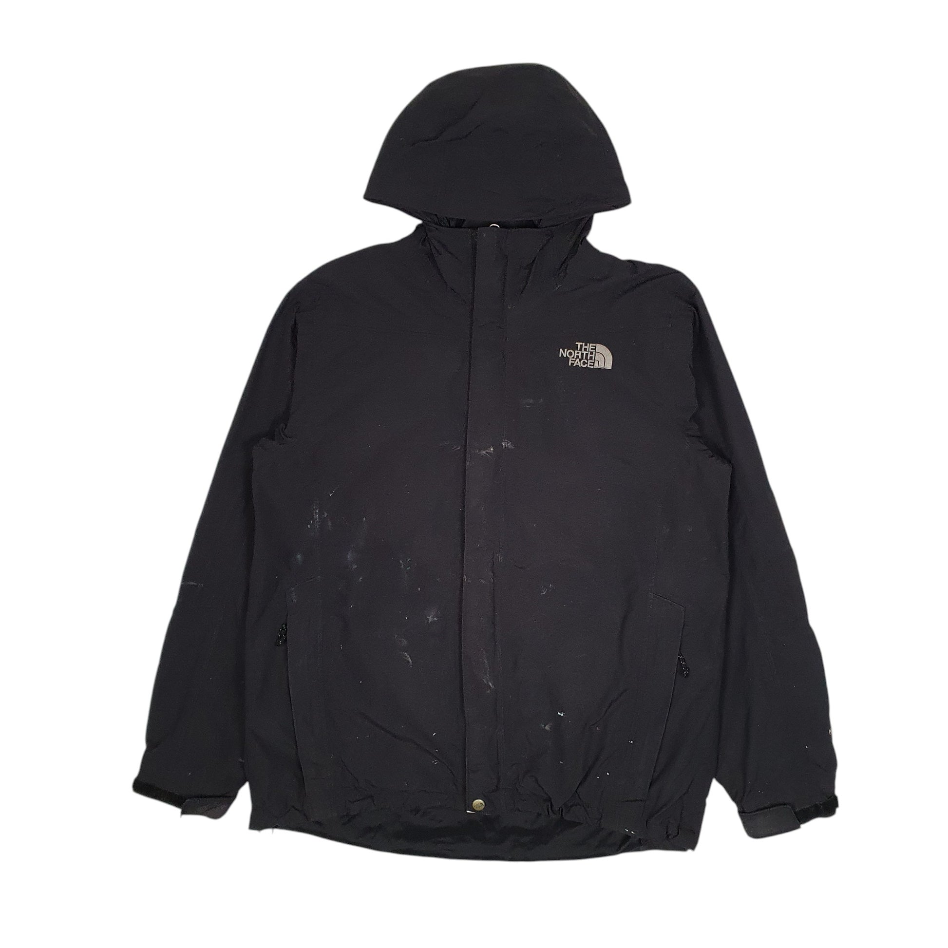 Mens Black The North Face Hyvent Crewneck Coat