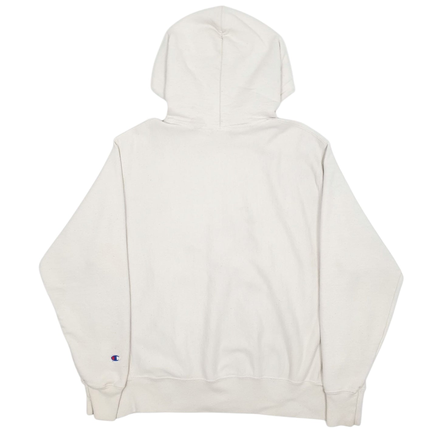 Mens Cream Champion Reverse Weave Hoodie Jumper