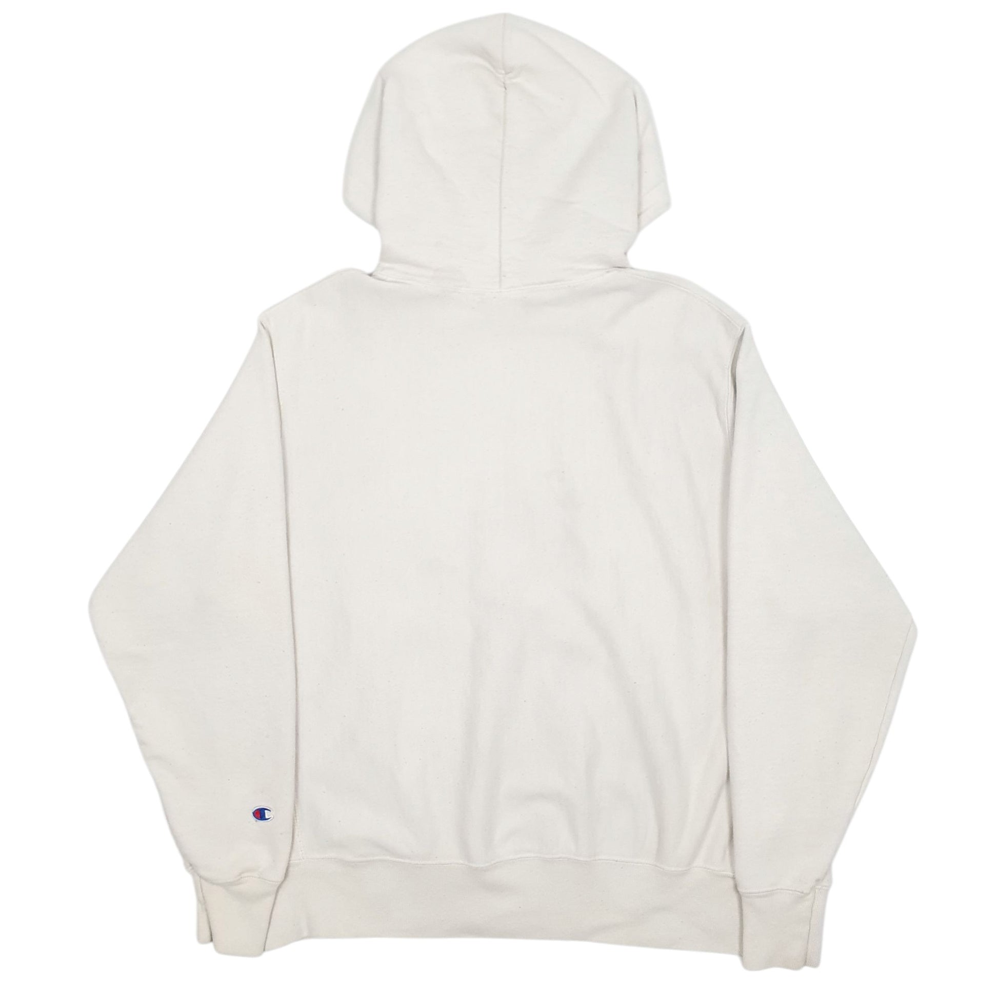 Mens Cream Champion Reverse Weave Hoodie Jumper