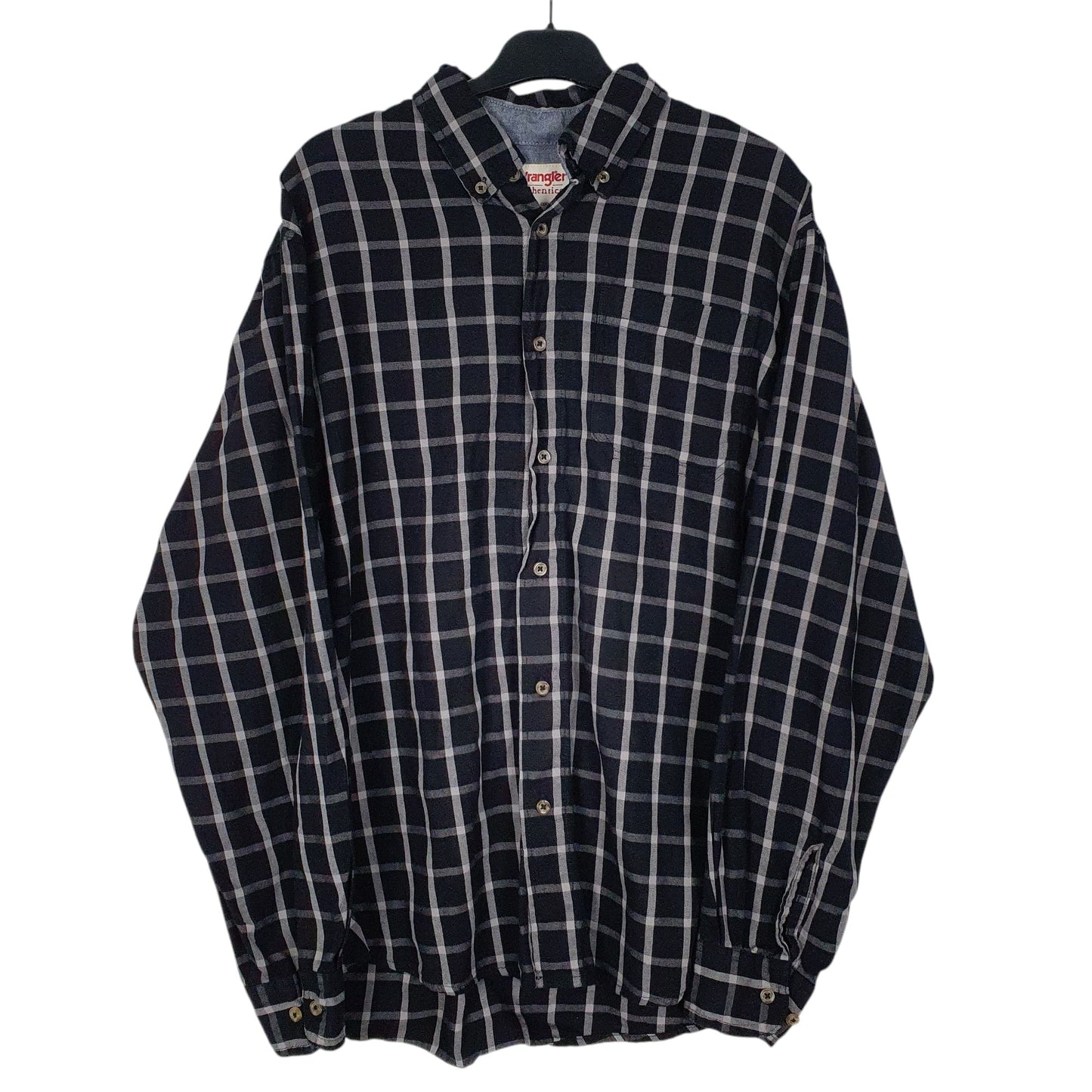 Mens Black Wrangler  Long Sleeve Shirt