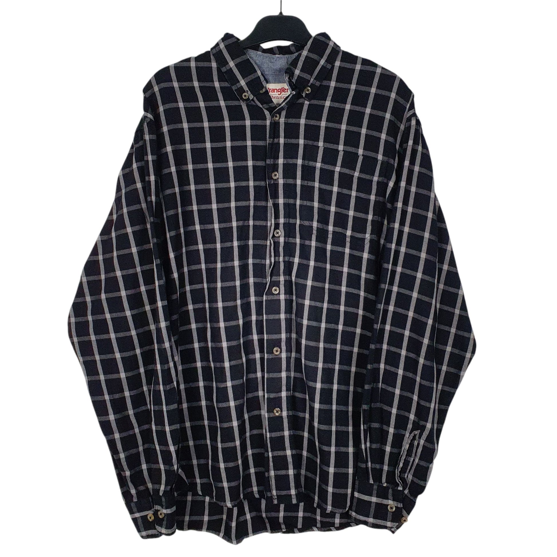 Mens Black Wrangler  Long Sleeve Shirt