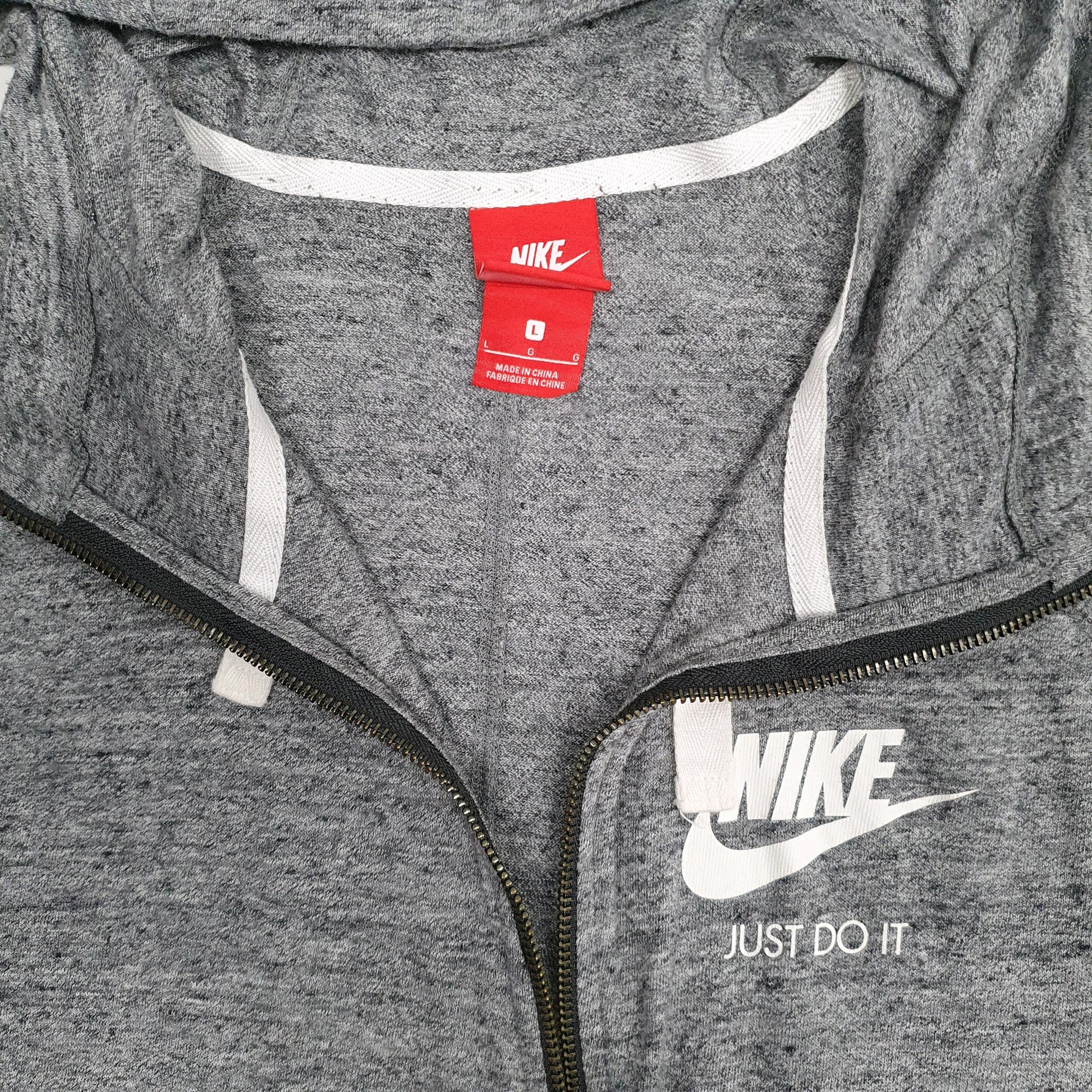 Womens Grey Nike Hoodie Lightweight Full Zip Jumper