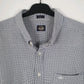 Mens Grey Dockers Houndstooth  Shirt