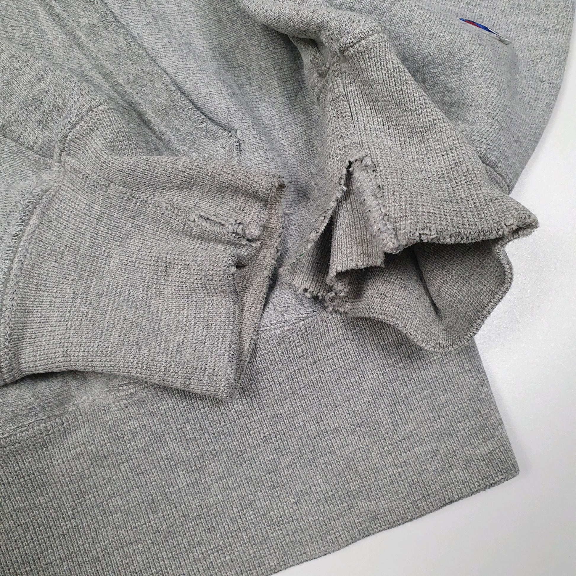 Mens Grey Champion Reverse Weave Hoodie Jumper