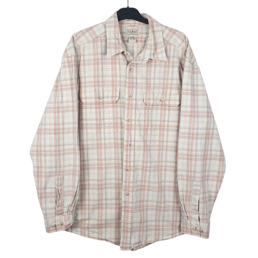 Mens Beige L.L.Bean  Long Sleeve Shirt