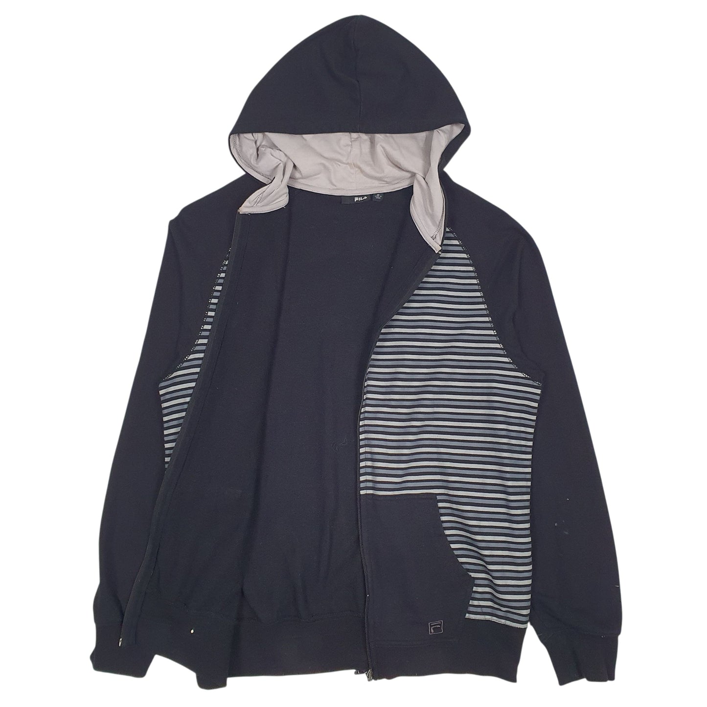 Mens Black Fila  Full Zip Jumper