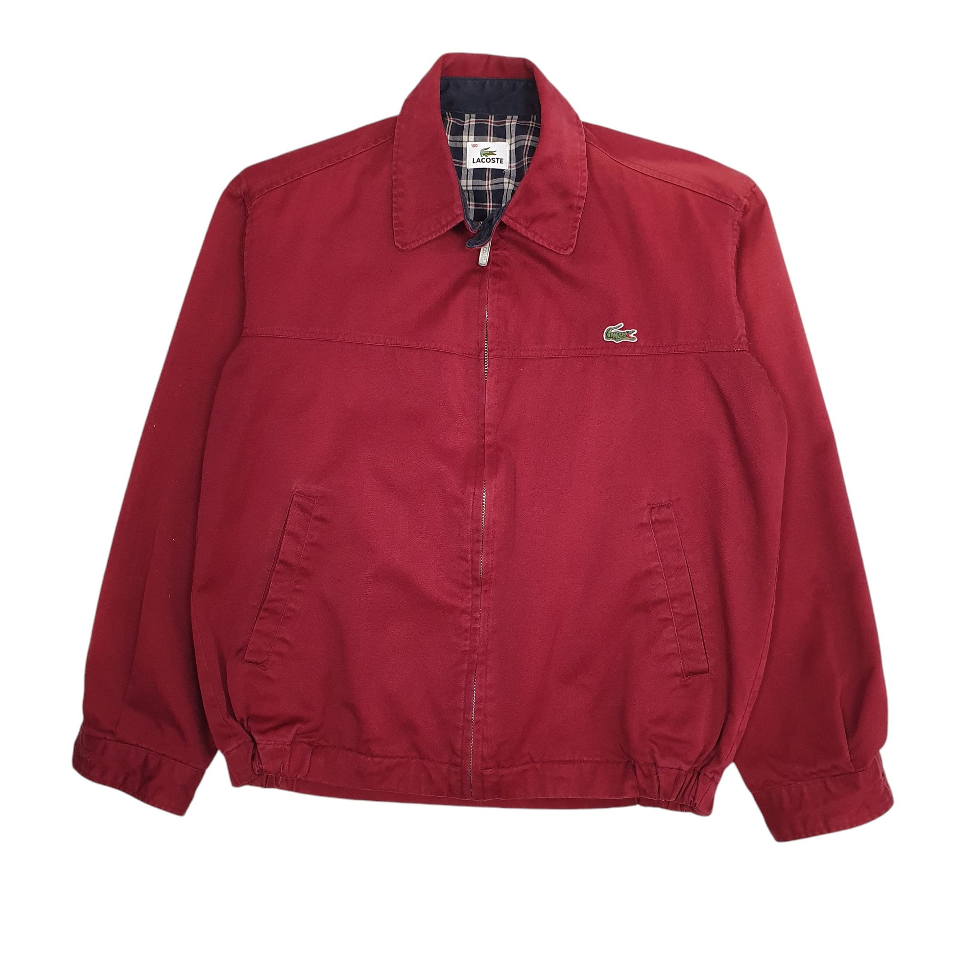 Mens Red Lacoste Bomber  Coat