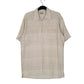 Mens Beige L.L.Bean Vintage 1990s Short Sleeve Shirt