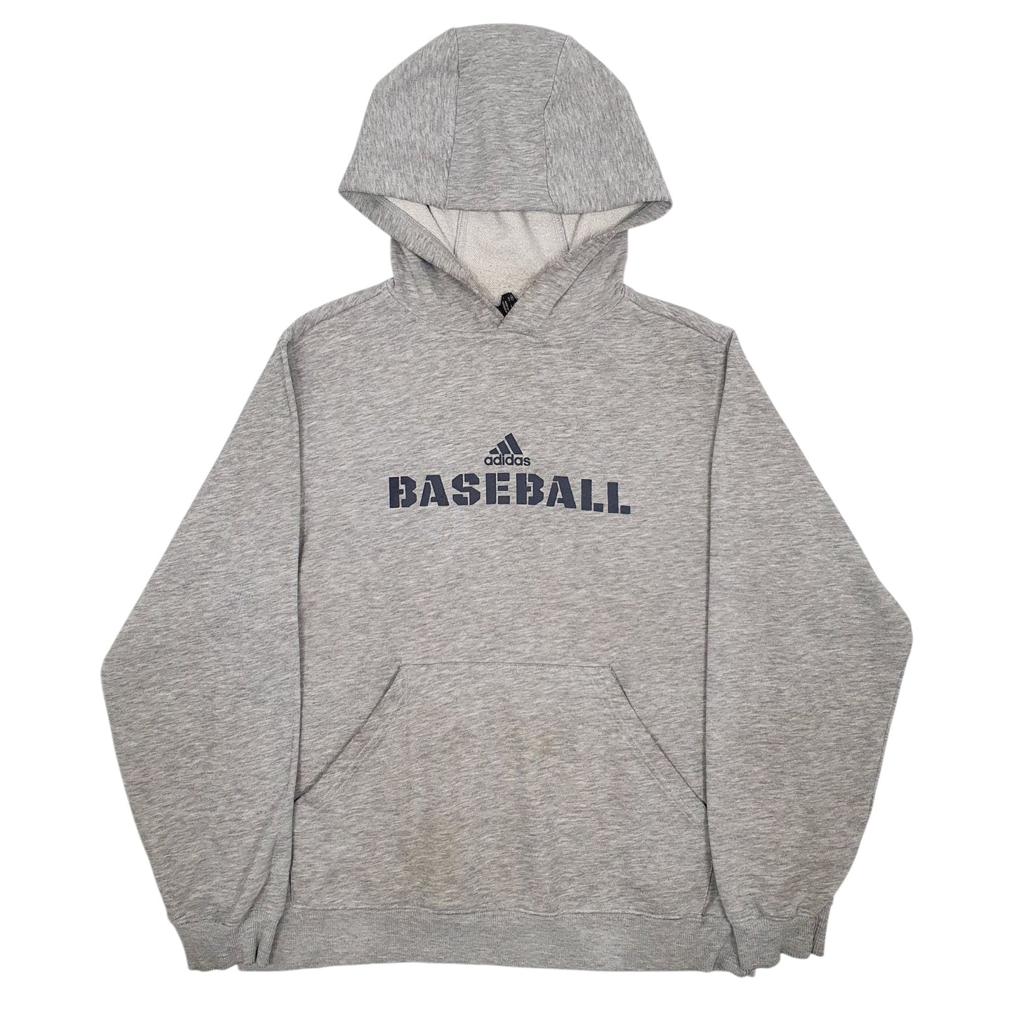 Womens Grey Adidas Baseball Hoodie Jumper