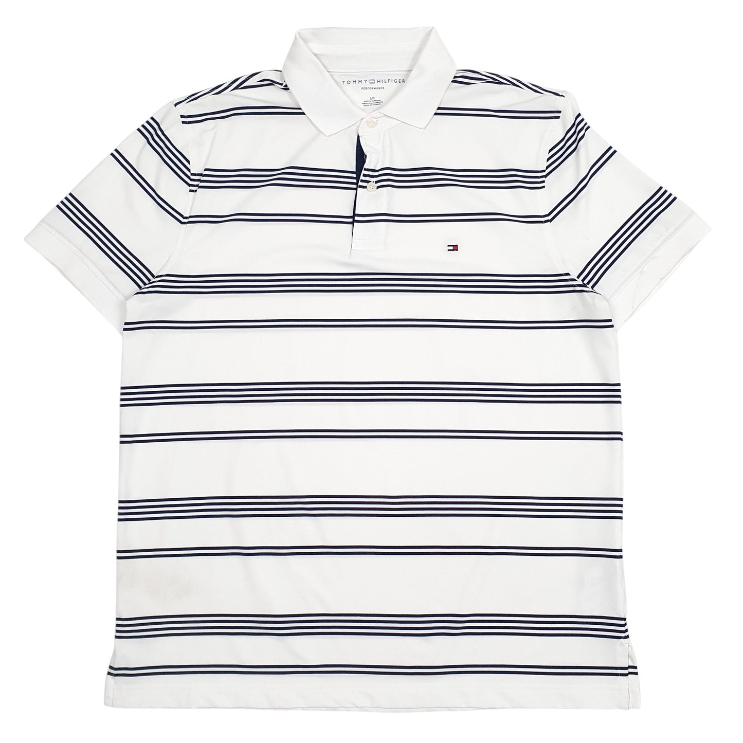 Mens White Tommy Hilfiger Performance Short Sleeve Polo Shirt