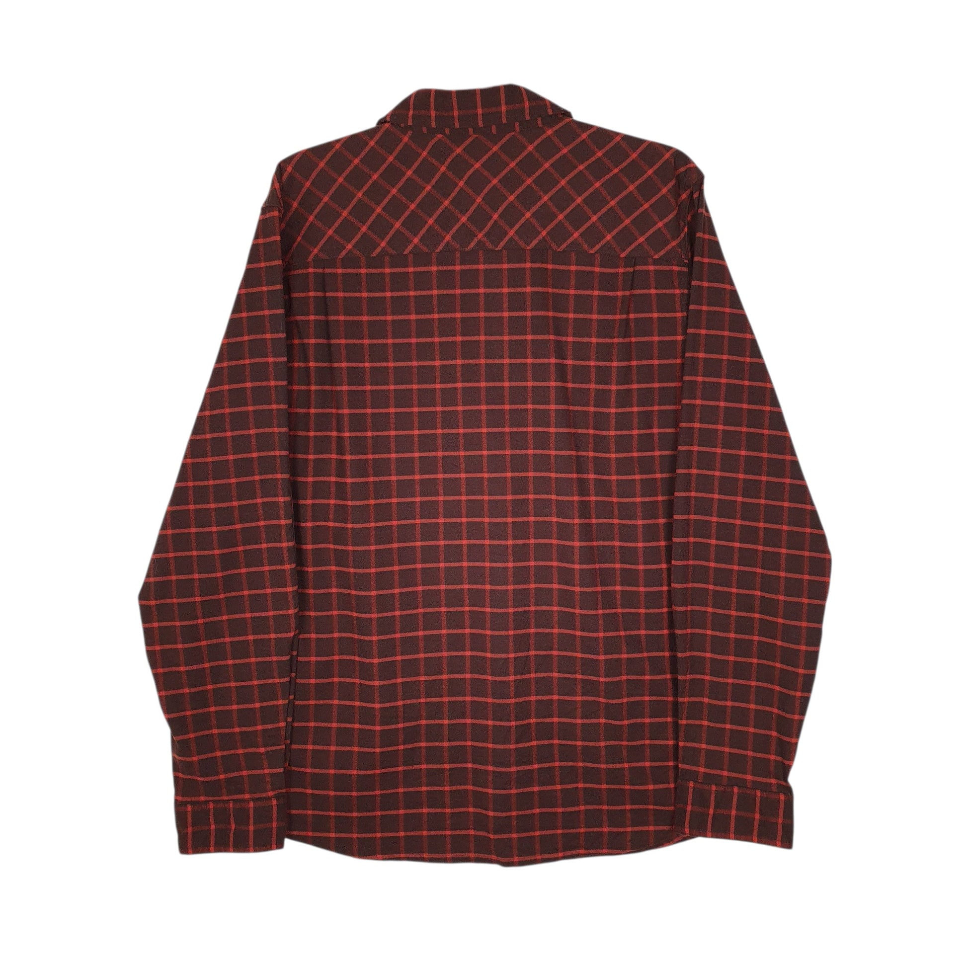 Mens Brown L.L.Bean Thick Flannel Hunting  Shirt