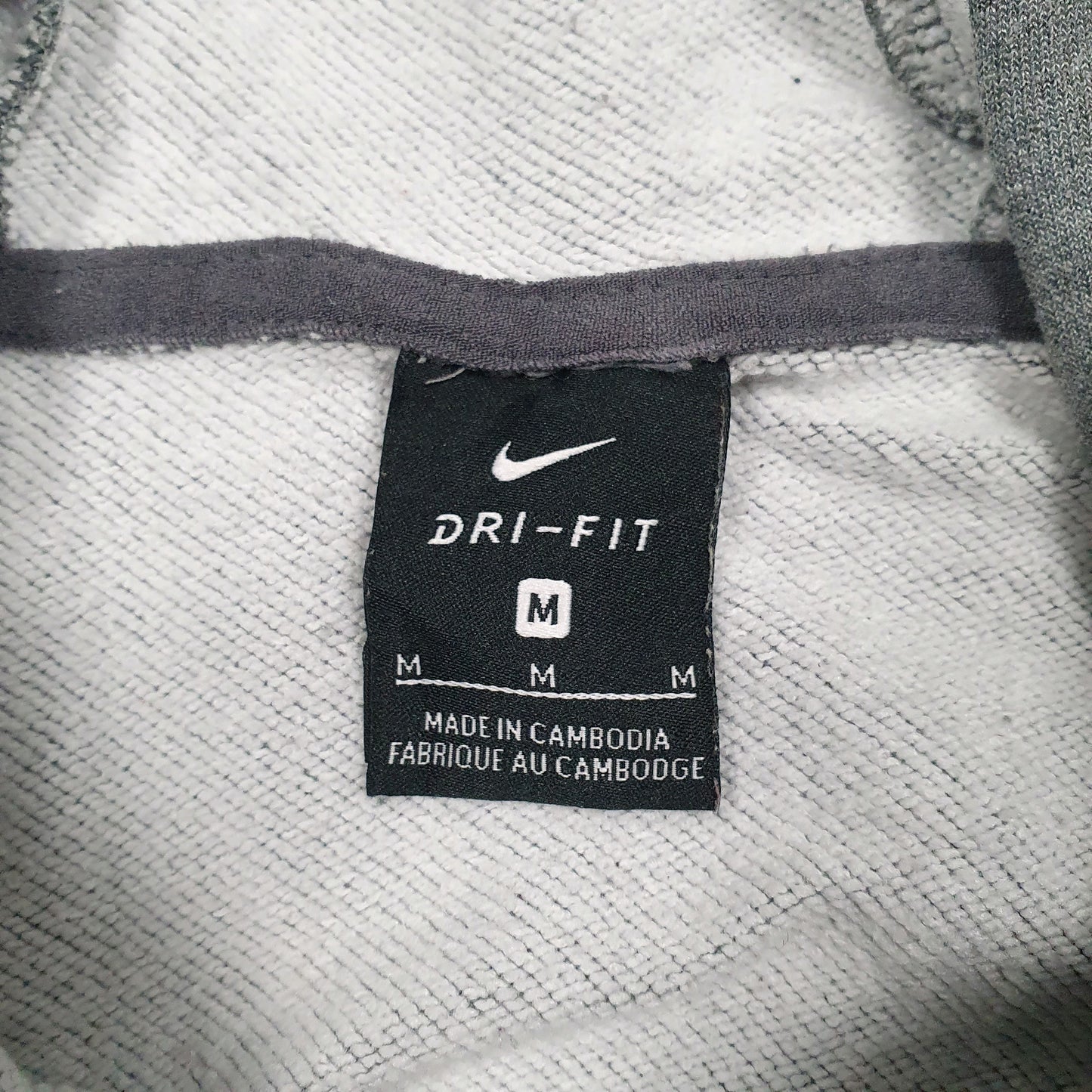 Mens Grey Nike Dri-Fit Hoodie Jumper