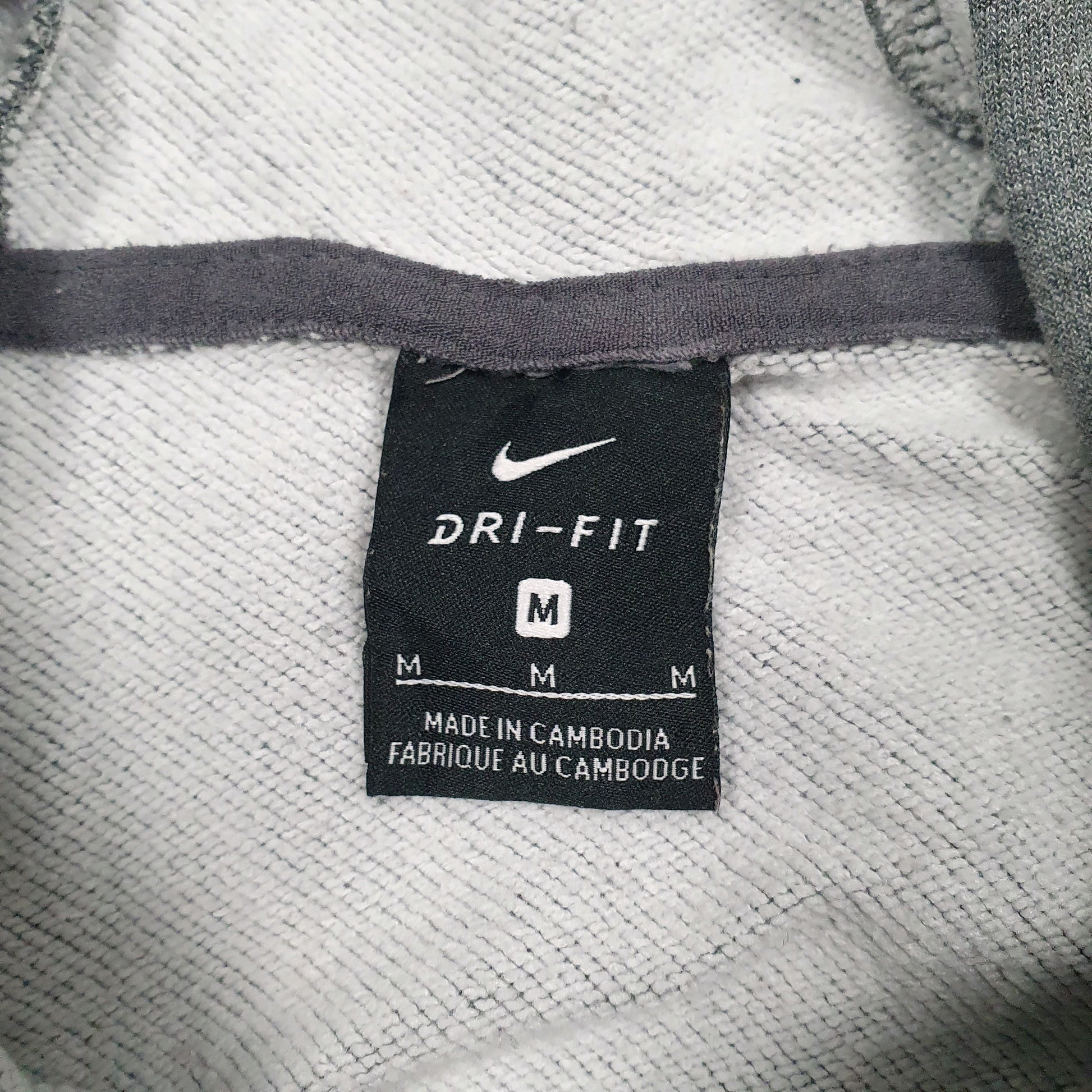 Mens Grey Nike Dri-Fit Hoodie Jumper