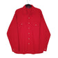 Mens Red Woolrich Vintage 1980s Thick Chamois Long Sleeve Shirt