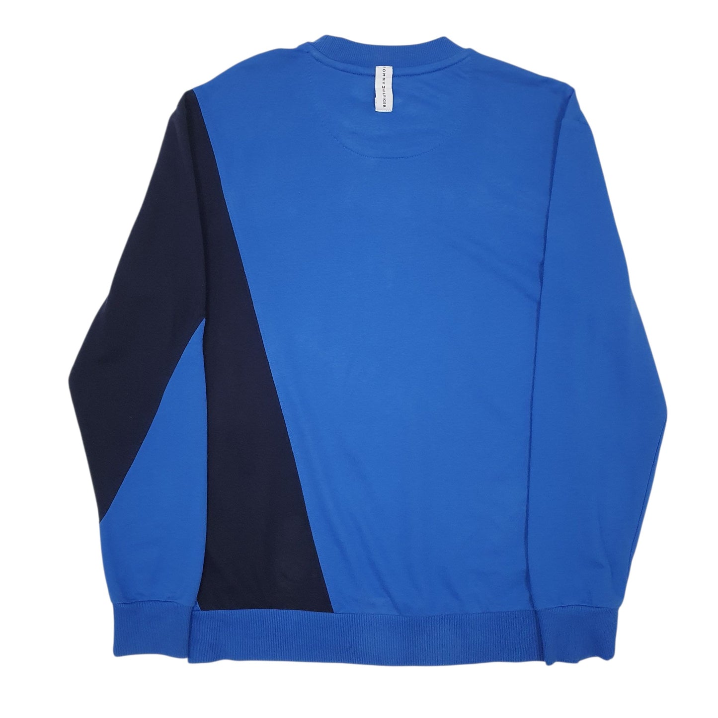 Mens Blue Tommy Hilfiger Spellout Lightweight Crewneck Jumper