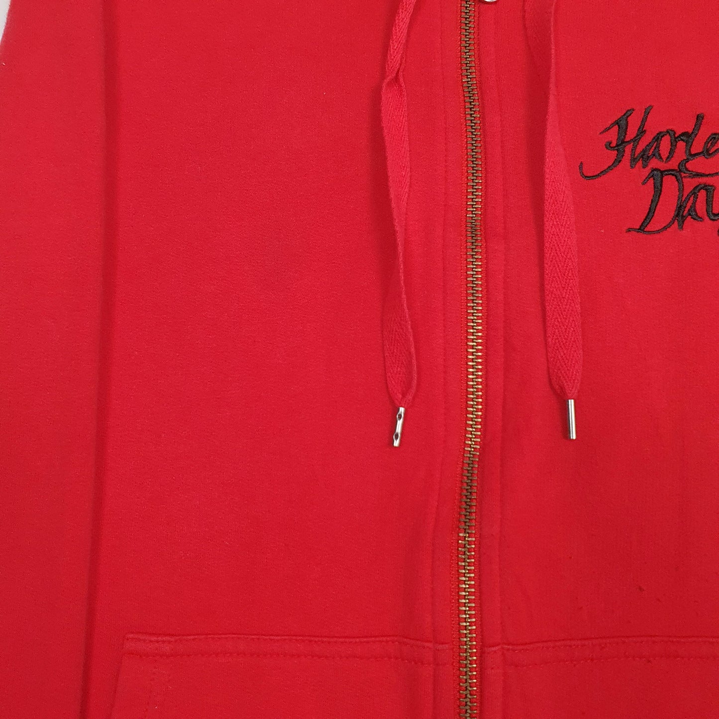 Womens Red Harley Davidson  Full Zip Jumper