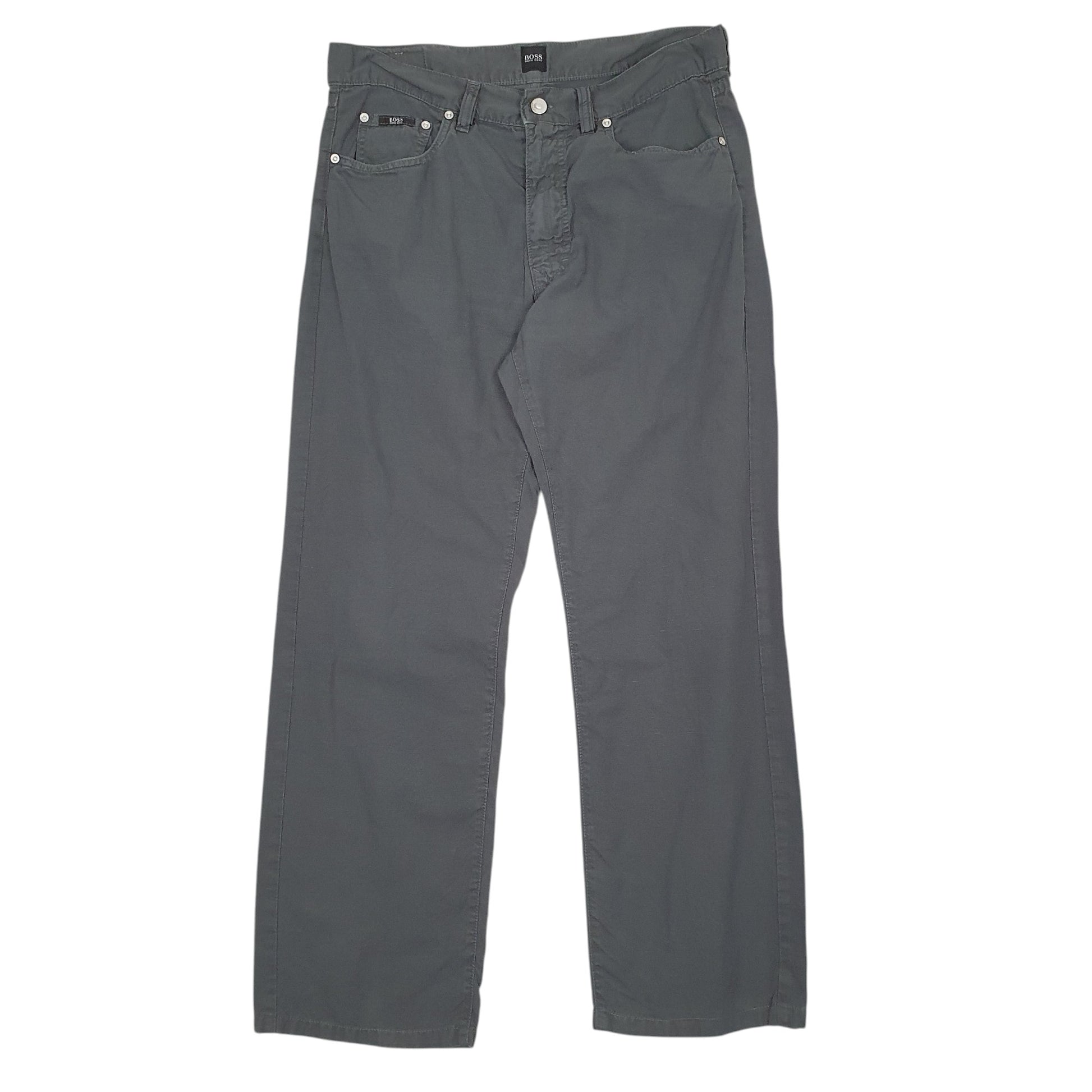 Mens Grey Hugo Boss Texas Chino Trousers