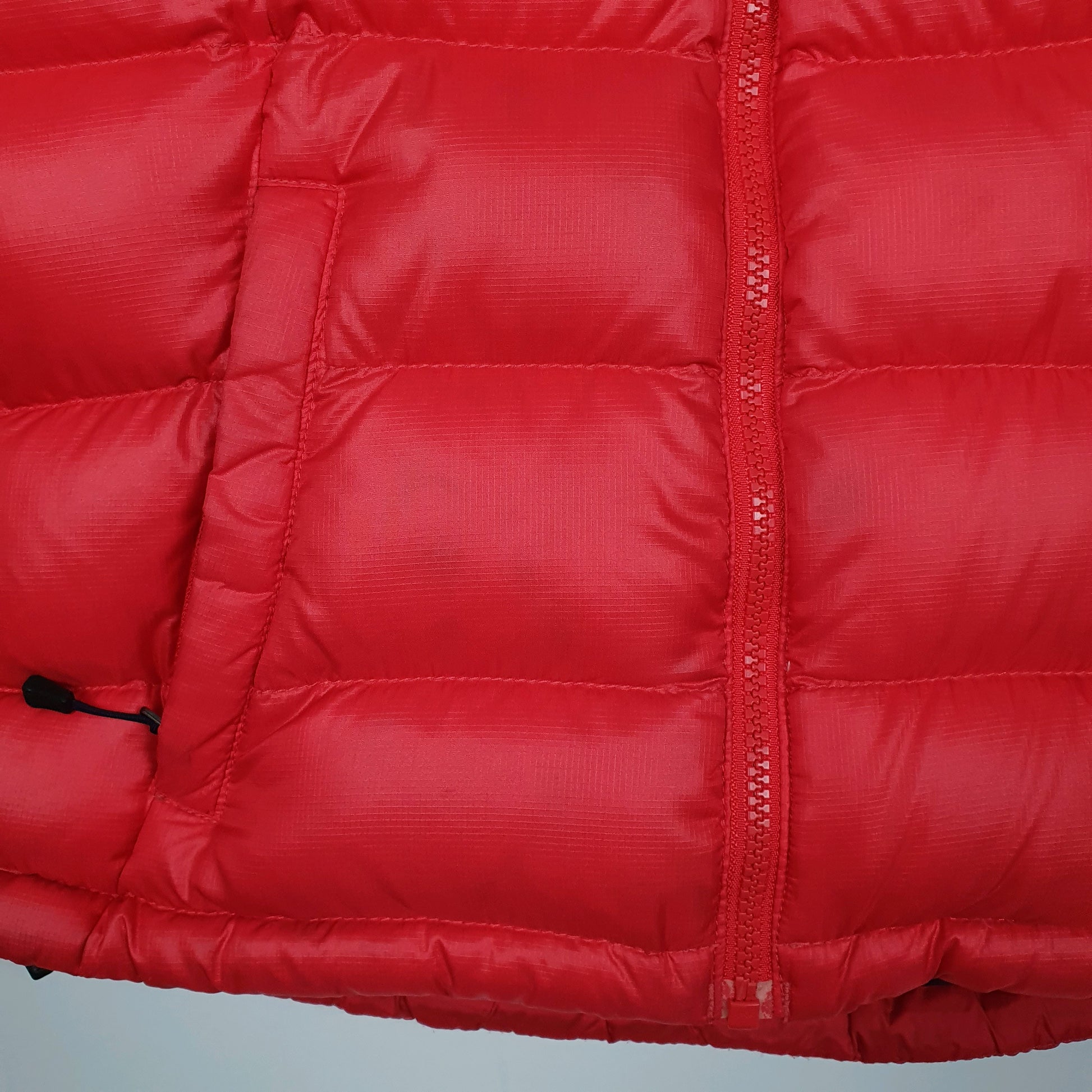 Womens Red The North Face Nuptse Hooded  Coat