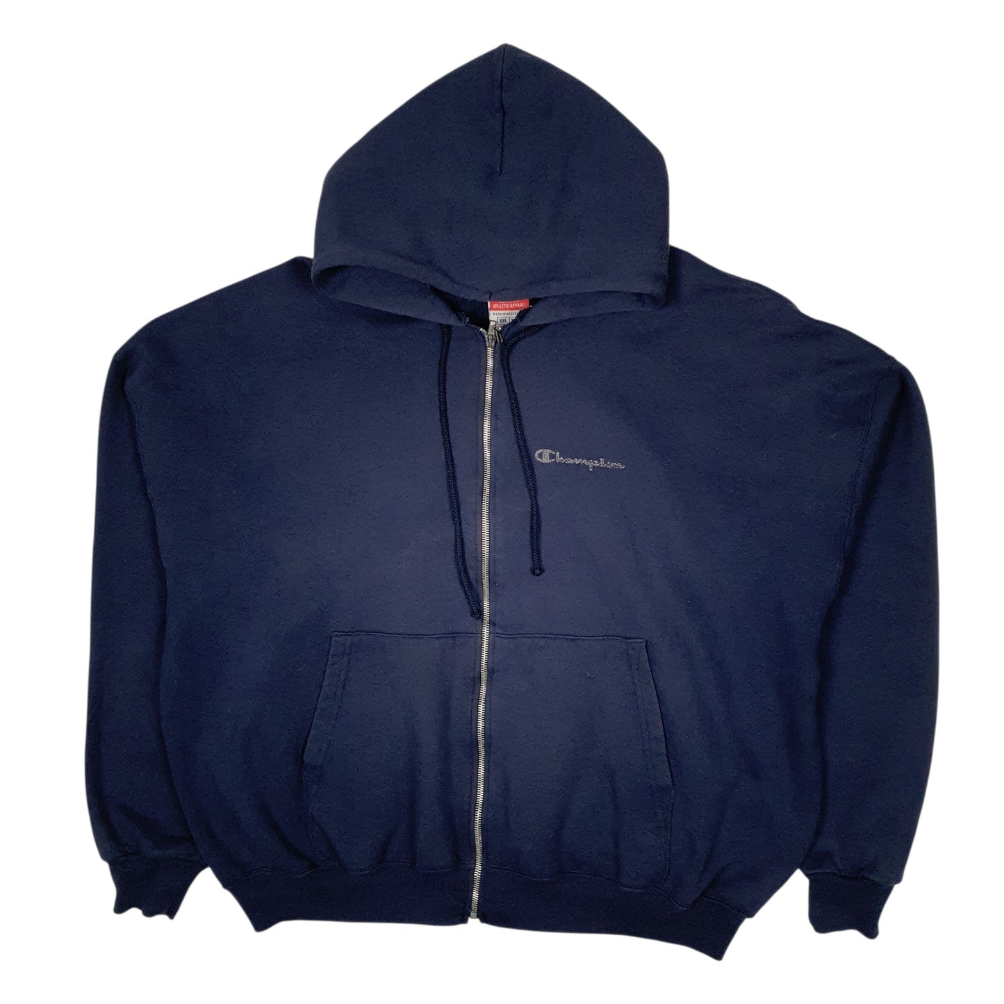 Mens Navy Champion Vintage 2000s Hoodie Full Zip Jumper