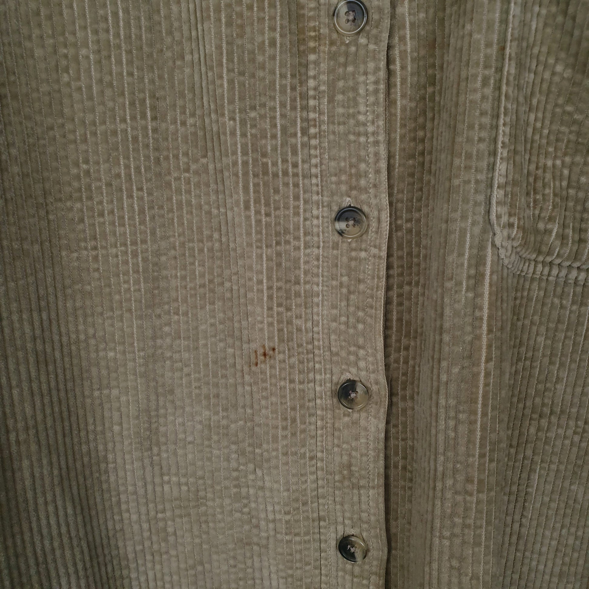 Womens Green L.L.Bean Corduroy Relaxed Fit  Shirt