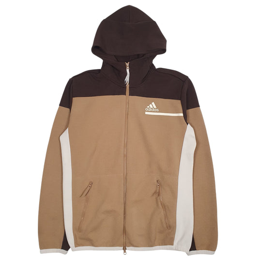 Mens Brown Adidas  Full Zip Jumper