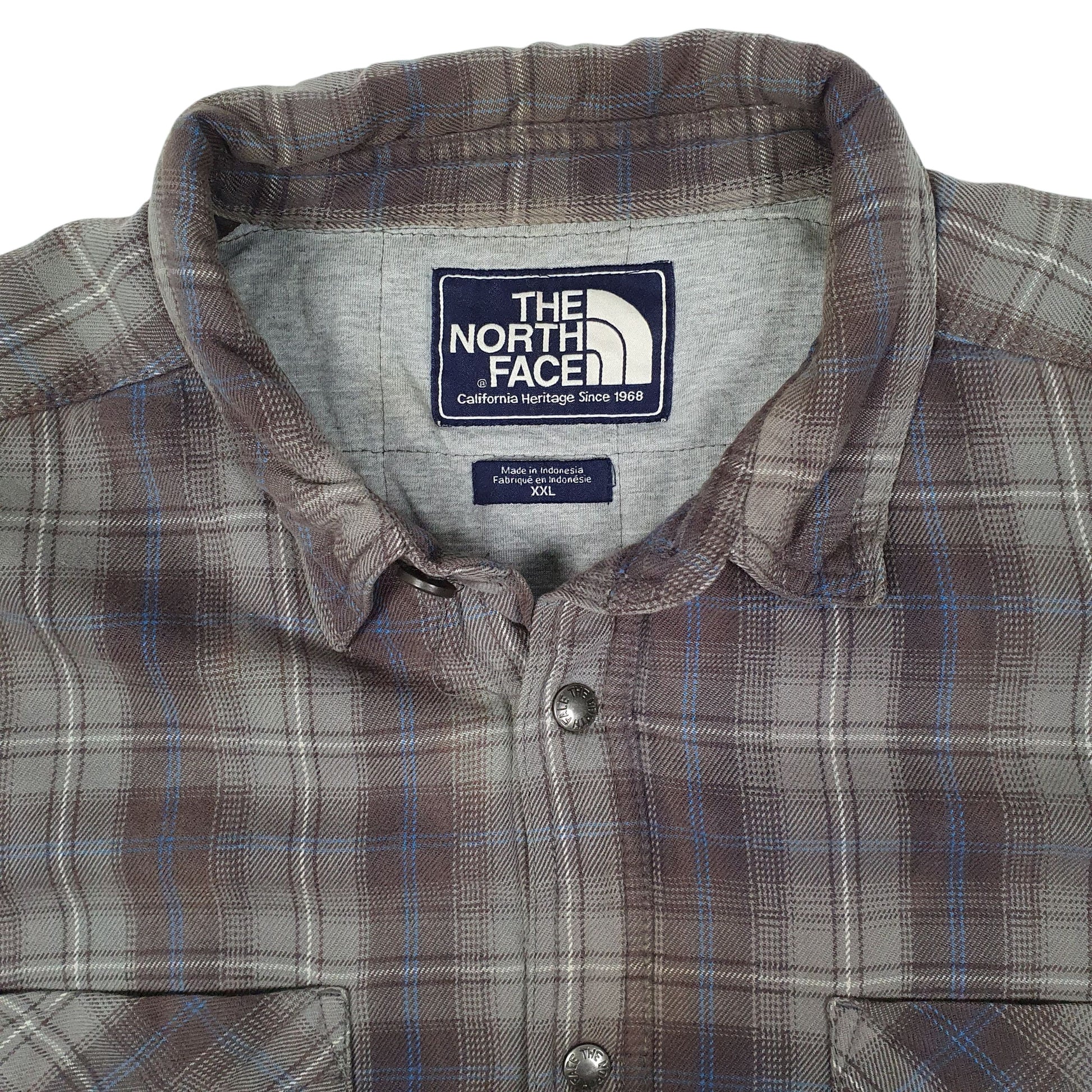 Mens Grey The North Face Plaid Insulated Full Zip Coat