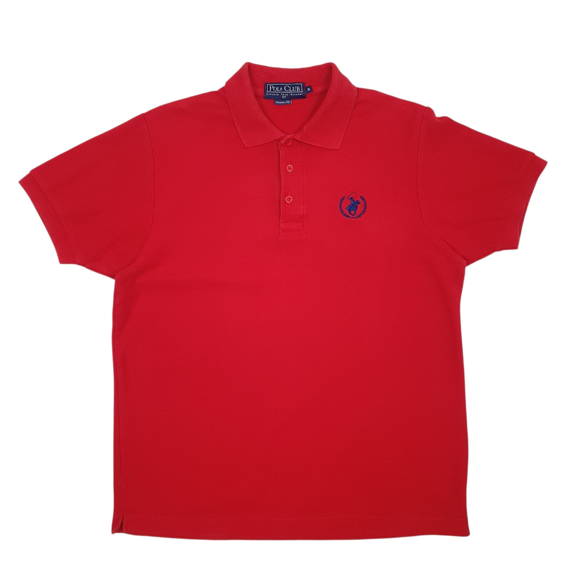 Mens Red Polo Club  Short Sleeve Polo Shirt