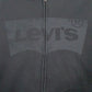 Mens Black Levis Spellout Full Zip Jumper