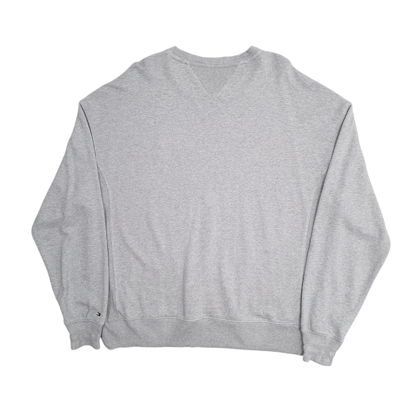 Mens Grey Tommy Hilfiger Spellout Crewneck Jumper